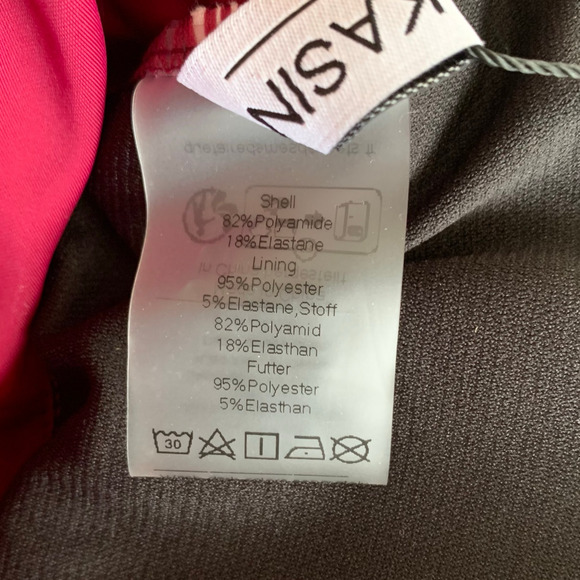 Kate Kasin Swim Dress NWT Women's Large Ruched Burgundy V-Neck Wide Strap - Picture 3 of 6